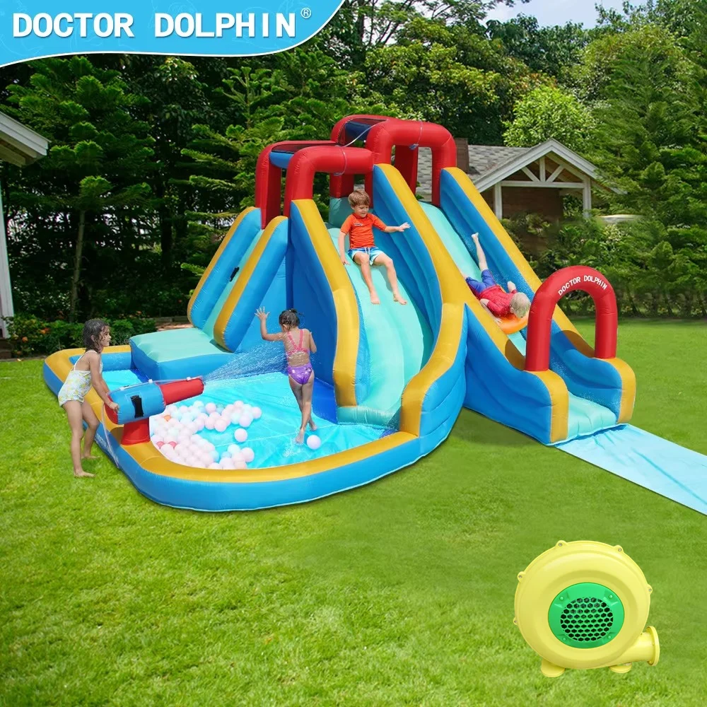 Small Double Slide Outdoor Inflatable Bouncy Castles Outdoor Jumping Bounce House Inflatable Bouncer Kids Jumping Castle Combo