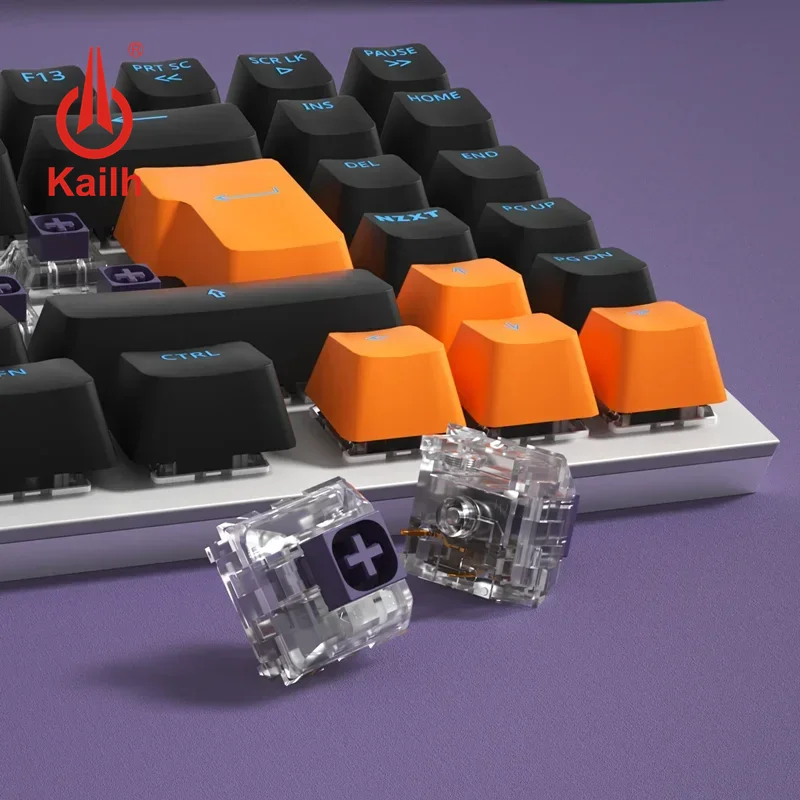 

Kailh Crystal Royal Purple DIY Mechanical Keyboard Switches Dustproof IP56 Waterproof Tactile 5Pins Keyboard Switch