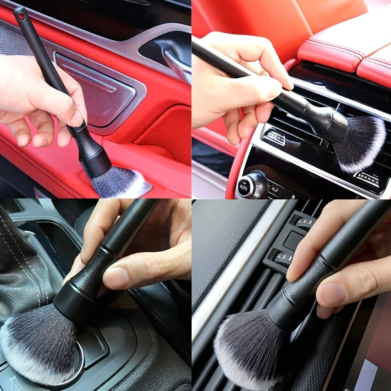 Spazzola per la pulizia degli interni auto, spazzola per spolverare le bocchette dell'aria condizionata, strumento di pulizia multifunzione, rosso | Leroy Merlin