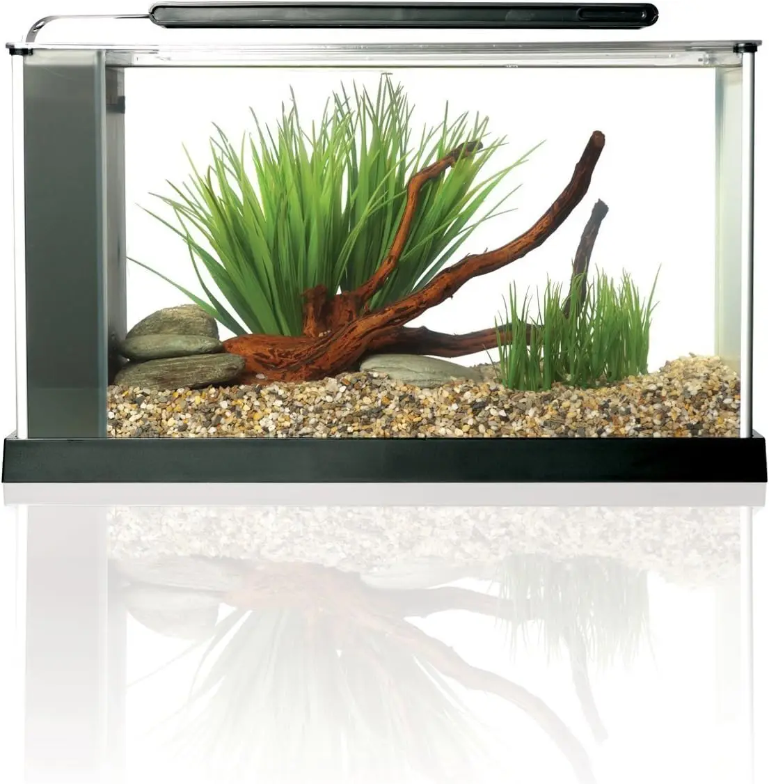 Aquarium Kit, Aquarium with LED Lighting and 3-Stage Filtration System, 5-Gallon