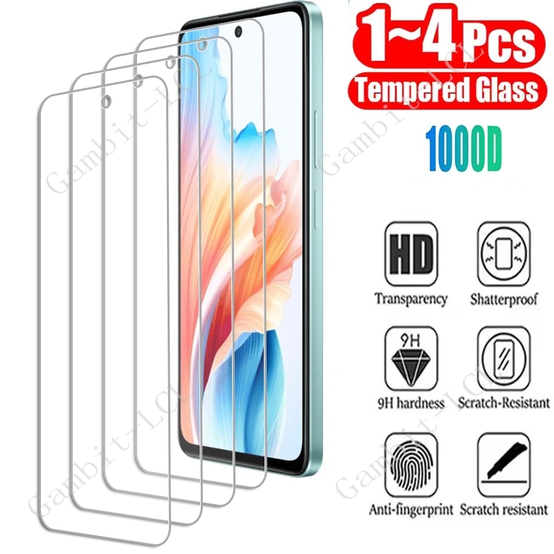 1/4PCS Tempered Glass For OPPO A5 Pro A5X A5i A5m A56s 5G A58 4G A59 A57 A58x A57s A53 A53s A54 A55 A56 Screen Protector Film