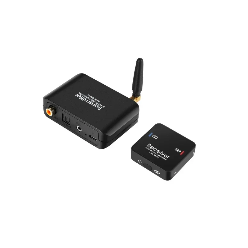 

2.4G Wifi Transmitter and Receiver 50M Wireless Music Audio Adapter Support Dolby 3.5mm for TV PC DVD Headphone