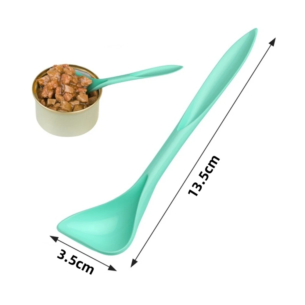 Pet Canned Food Scraper 2-in-1 Cat Dog Food Sealer Spoon 13.5cm Candy Color Canned Food Spoon Dog Accessories 4Pcs