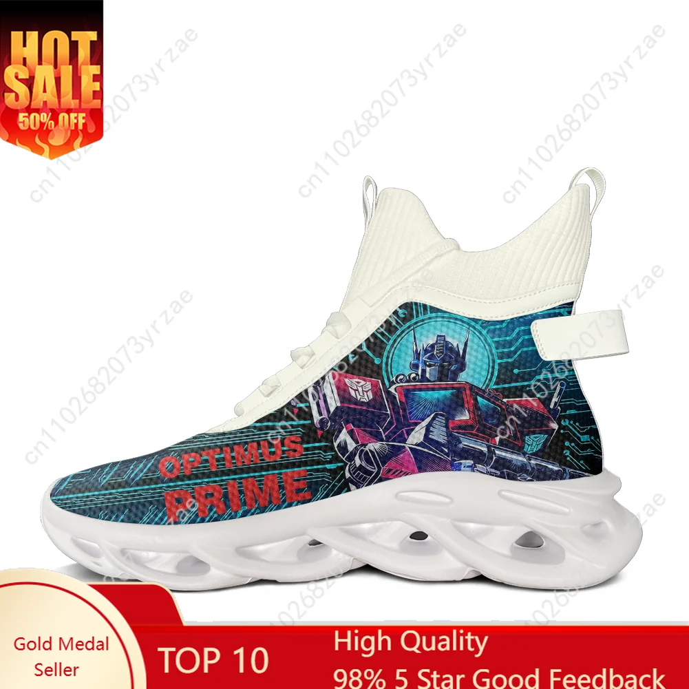 

Кроссовки Optimus Prime High Top Flats для мужчин, женщин и подростков, высококачественная персонализированная повседневная обувь, обувь на заказ