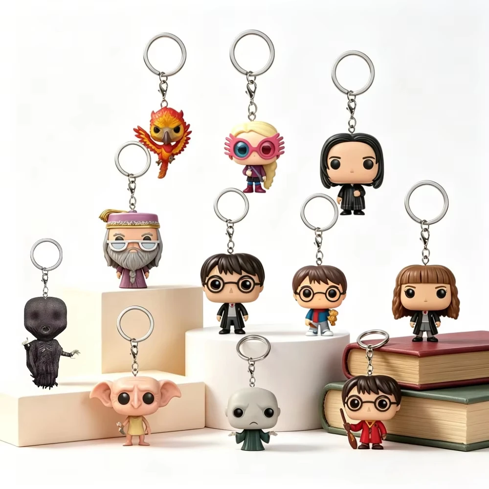 Popular Keychain Toy Harried Hermione Potters Series Ginny Ron Hedwig Snape Fawkes Dementor Luna Pocket Pop Key Ring Chain Toy