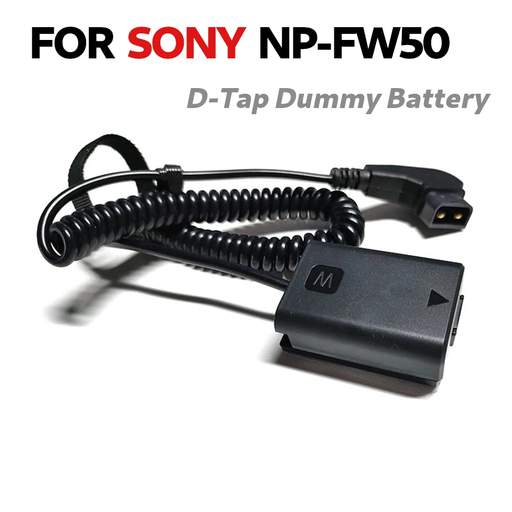 D-TAP NP-FW50 Dummy Battery Adapter AC-PW20 DC Coupler For Sony A7R SLT A65 A77 A6000 A6300 A6500 A7000 NEX5 NEX6 NEX7 ZV-E10