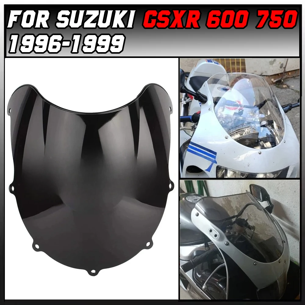 

For Suzuki GSXR600 GSXR750 GSXR 600 750 R SRAD 1996 1997 1998 1999 Motorcycle Windshield WindScreen Double Bubble Screen