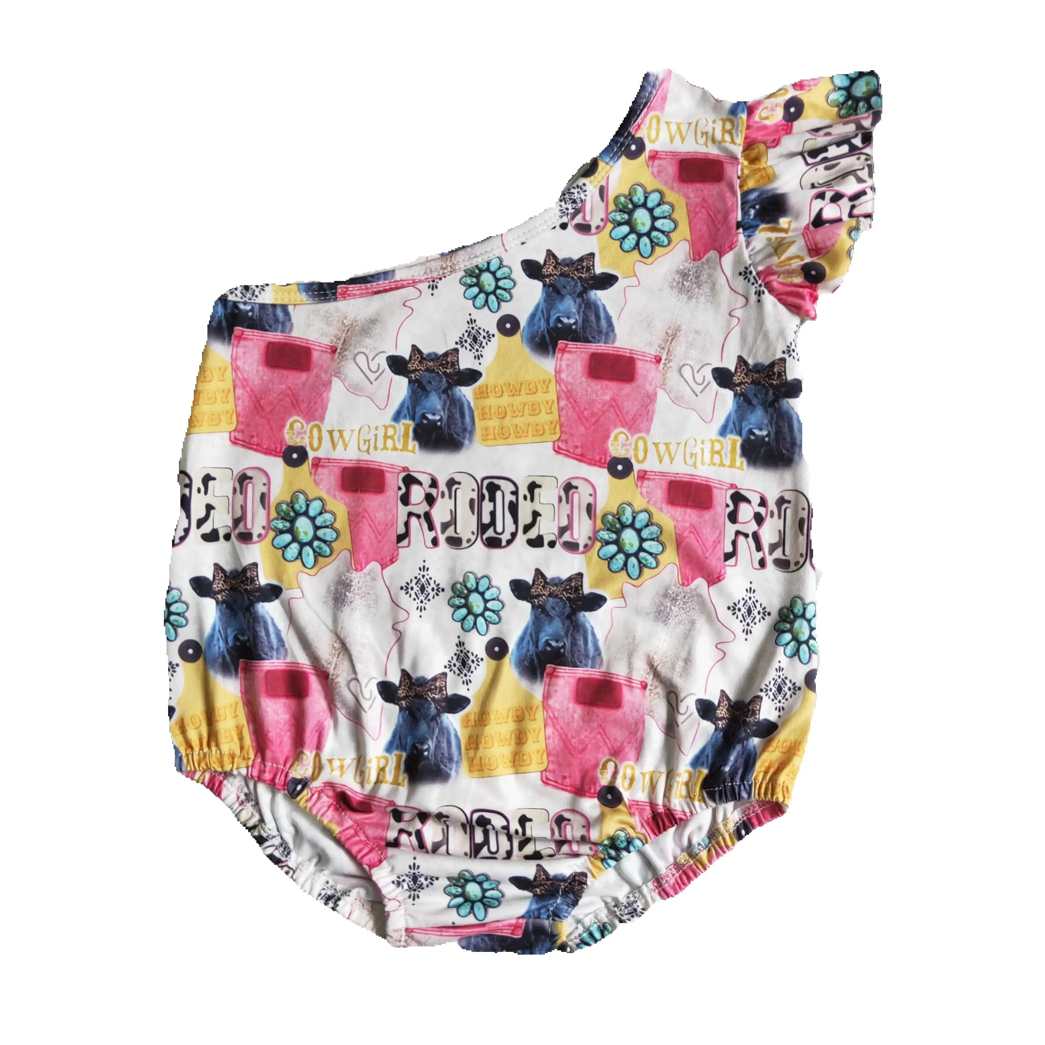 

SR0059Baby Girls rodeo pink rompers
