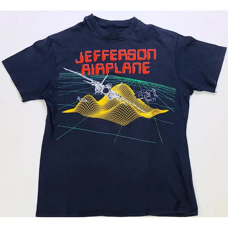 Vtg Jefferson Airplane 1989 USA Tour Cotton Black S 5XL For Men T Shirt LL001