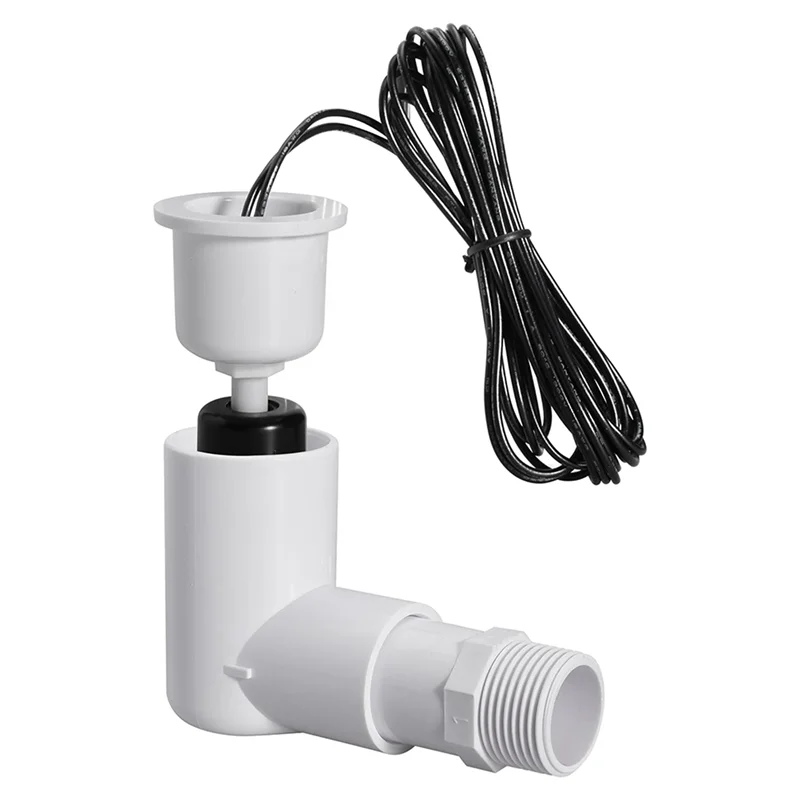 ABZC-2X SS2 تعويم التبديل L-شكل مع محول 3/4 بوصة وسلك 6Ft المياه تعويم التبديل لمنفذ مكثف عموم التصريف HVAC #4