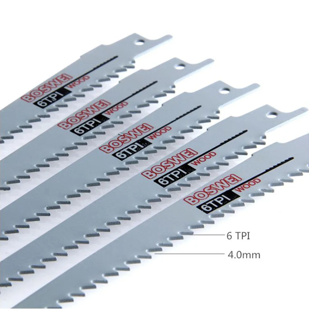 5/10pcs 150mm Reciprocating Saw Blade HCS Cutter For Wood Metal Bone Cutting Tool Jig Saw Blades S644D For Bosch Ryobi Makita