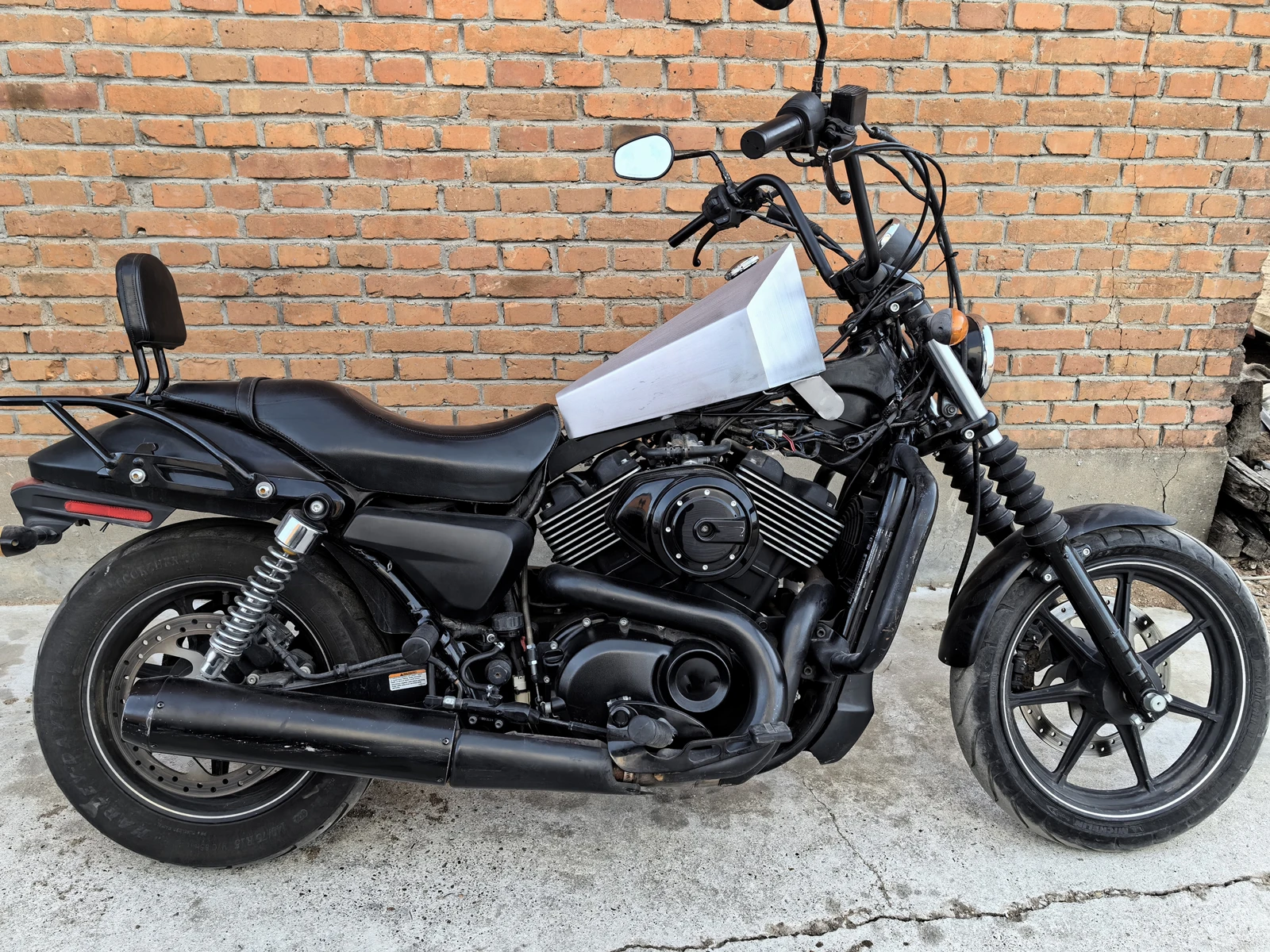 Caixa de bagagem do tanque de ferro, 12 L, gasolina, combustível, gasolina, Harley Davidson Street 750, 2015, 2016, 2017, 2018, 2019, 2020