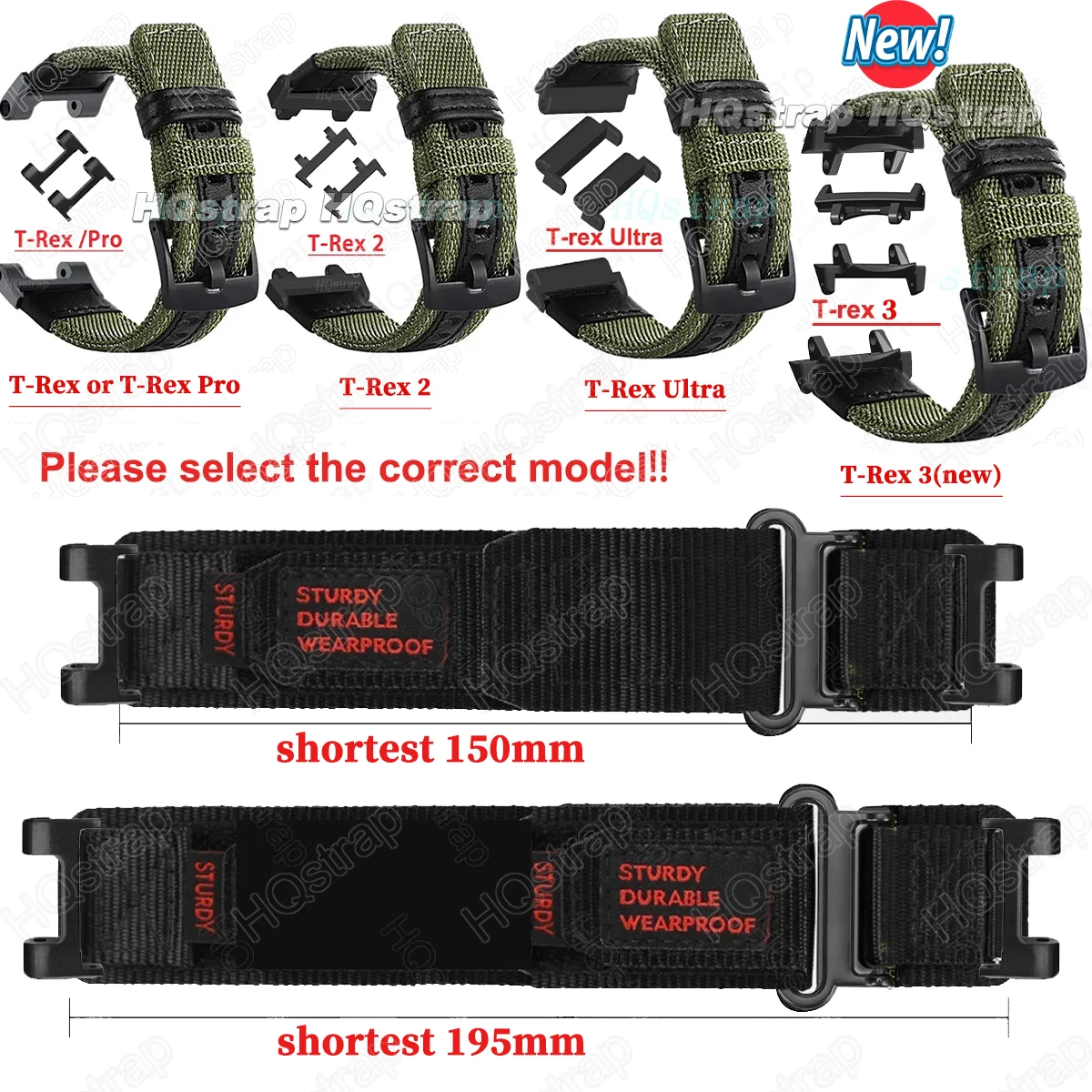 Nylon Loop Strap for Huami Amazfit T-rex 2 3 Ultra Watch Band for Amazfit Trex Pro T Rex Tyrannosaurus Smartwatch Sport Bracelet