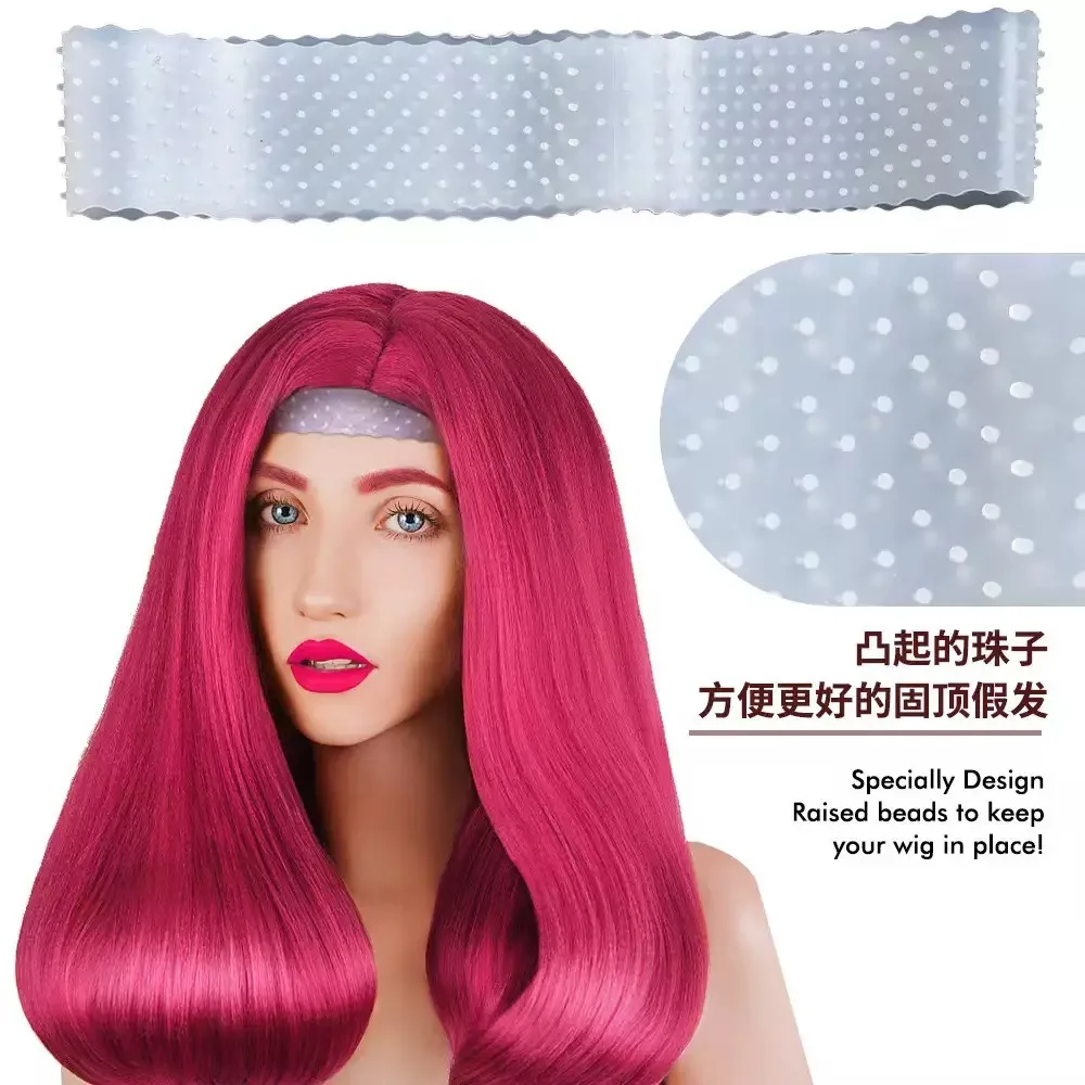 Silicone elastic wig grip headband with 2 bags 4pc HD wig cap for lace frontal wig non-slip headband 3 color Elastic anti slip