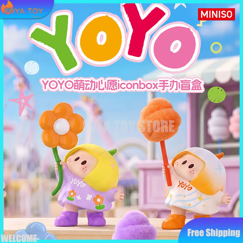 Neue Original MINISO YOYO Budding Wish Icon Box Serie Blind Box PVC-Figur Mystery Box Raumdekoration Spielzeug Geburtstagsgeschenk