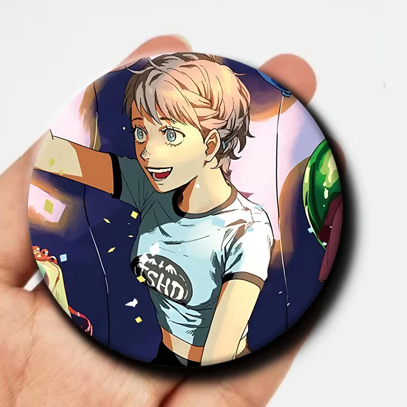 58mm Cartoon Character Asako Yamagishi Soft Button Pin Badge Anime Brooch Creative Badge for Backpack