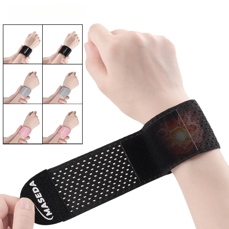Adjustable Wrist Support Brace Sports Wrist Guard Compression Wrist Strap for Sprain Strain Pain Relief Men Women 1Pcs