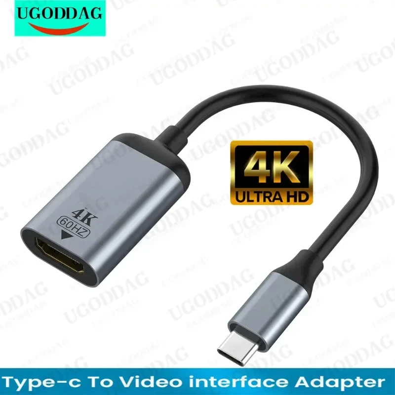 4K USB C to VGA/DP/HDMI-compatible/Mini DP Cable Type C to HDTV Thunderbolt 3 Adapter for MacBook Pro Samsung S20 4K UHD USB-C