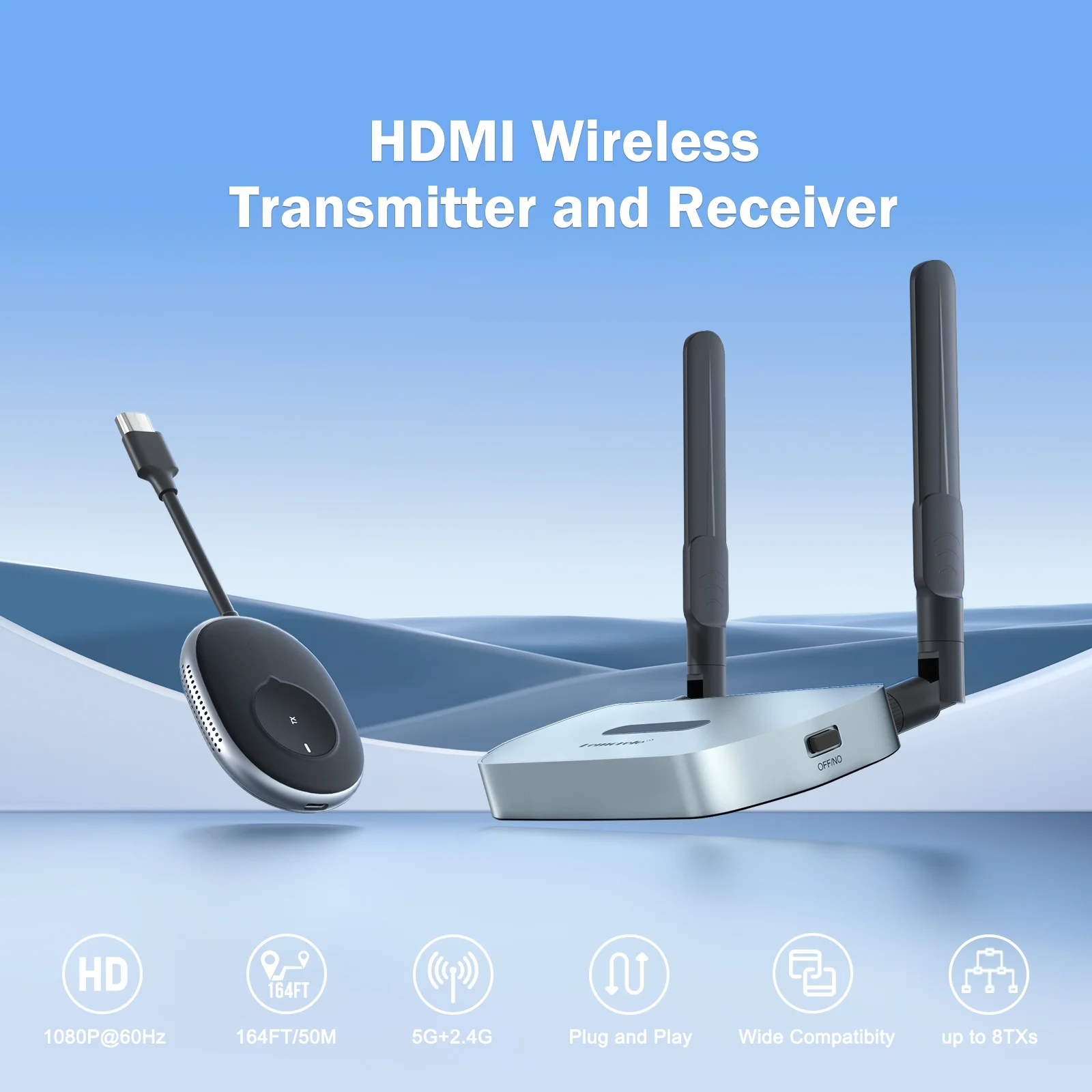 Q5 + R1 sala de reuniones sistema de presentación inalámbrico extensor Hdmi inalámbrico 4K tipo C transmisor y receptor hdmi inalámbrico para tv