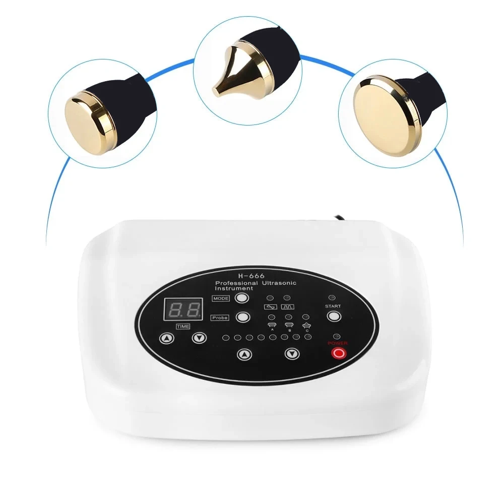 3 IN 1 Macchina di bellezza ad ultrasuoni Lifting facciale ad ultrasuoni Dispositivo di bellezza per massaggio degli occhi Cura della pelle Pulizia dei pori Massaggiatore SPA facciale