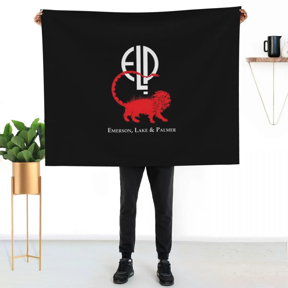 Emerson, Lake And Palmer Band Tri-Blend T-Shirt Throw Blanket Single Flannel Retros Bed Blankets