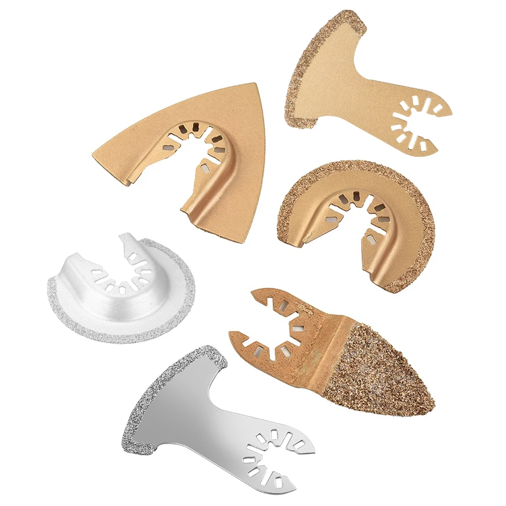 6pcs Oscillating Multi Tool Saw Blades For Tile Grout Mortar Concrete Universal Cutter Blade Multi Tool Blade