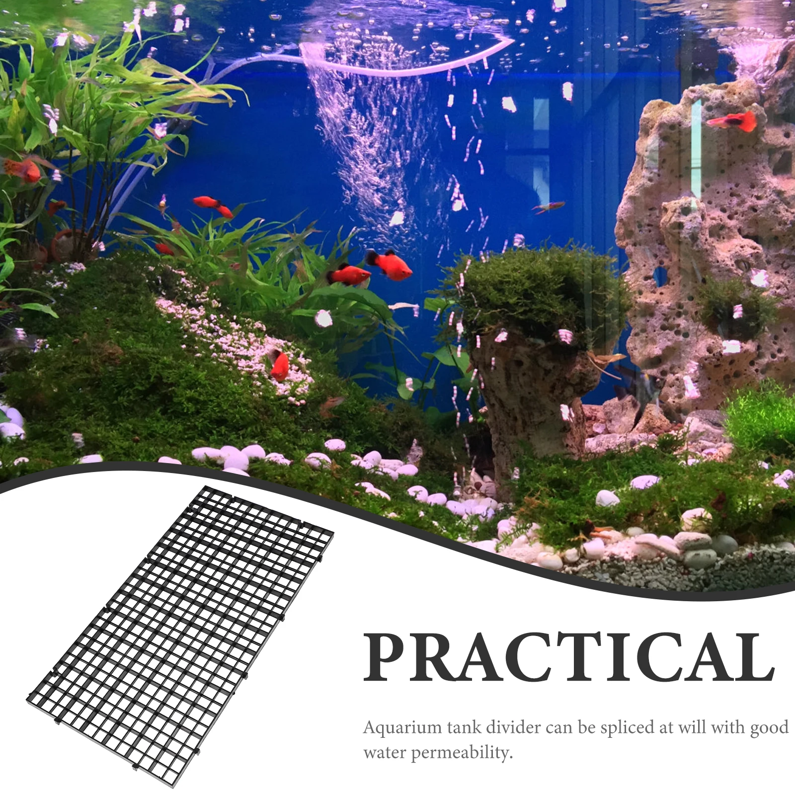 

4Pcs Fish Tank Isolation Plate Plastic Aquarium Partition Board Multi-Hole Design for Aquarium Breeding Tank Bottom Filter