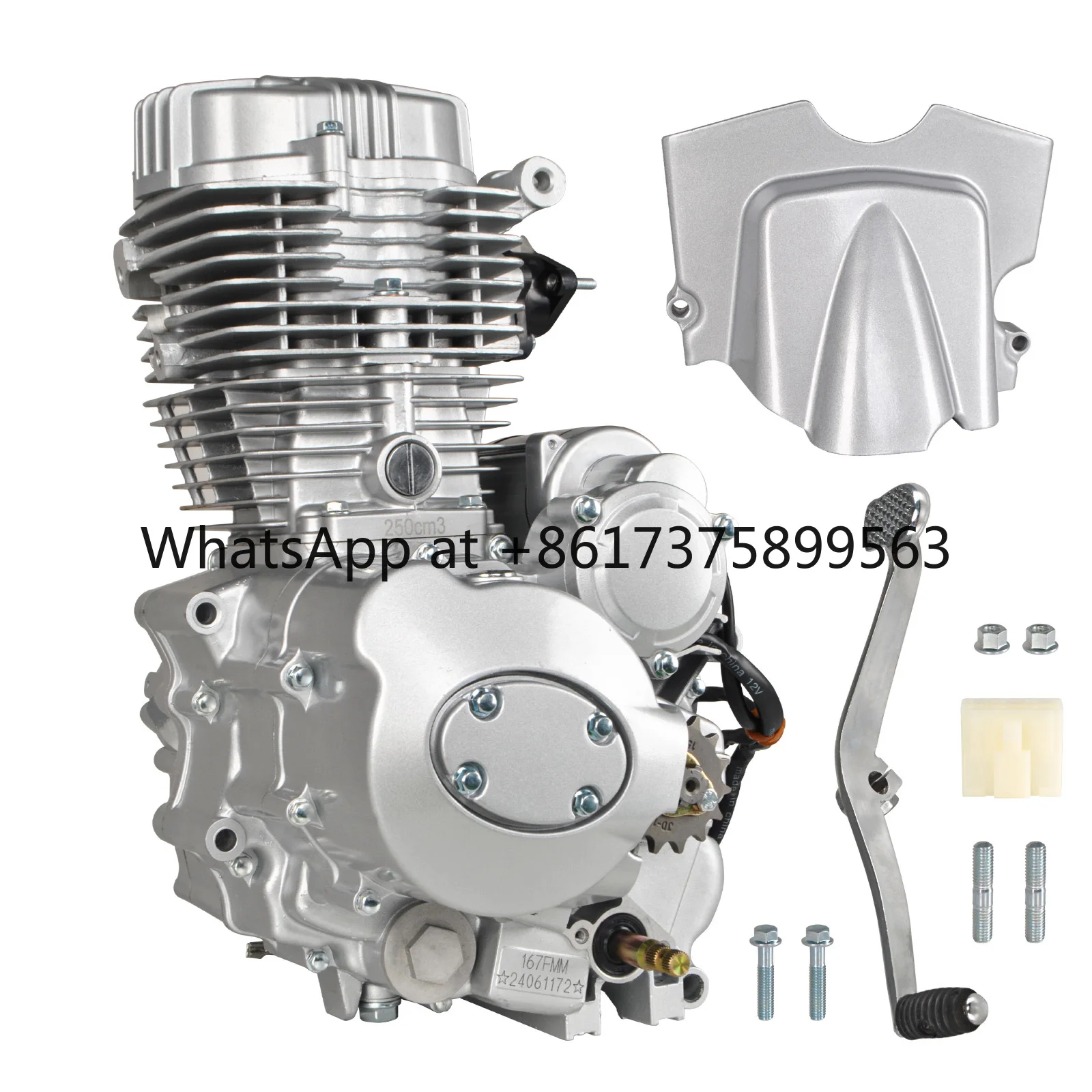 Mesin250 Mesin Vertikal Motor Silinder Tunggal 250cc Mesin 4-Tak, Untuk ATV Sepeda Motor Trail