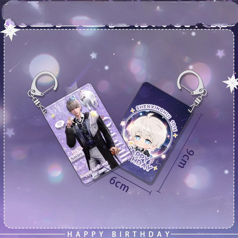 Gantungan Kunci Akrilik Seri Ulang Tahun Love and Deepspace Xavier, Plat Berdiri Transparan untuk Meja, Gantungan Kartu, Hadiah untuk Wanita