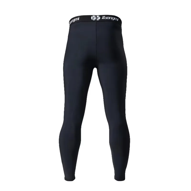 Kuangmi Men Training Tight Legging Compression Pants Running Sports Quick Dry Trousers Gym Fitness Jogging Pant