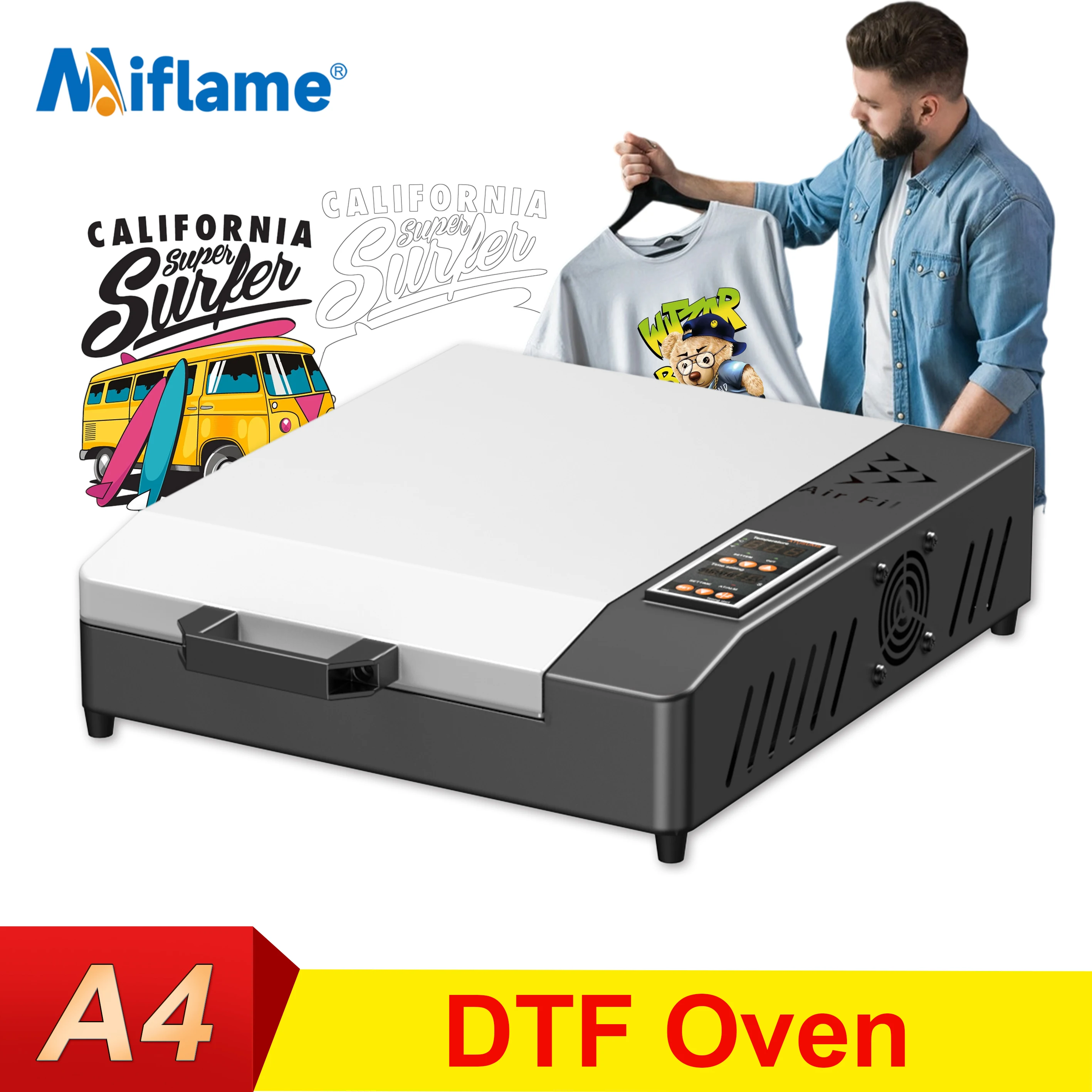 

A4 DTF Oven with Temperature Control A4 DTF Oven Dryer Curing Heater DTF Transfer Hot Melt Powder Shaker for All DTF Printer