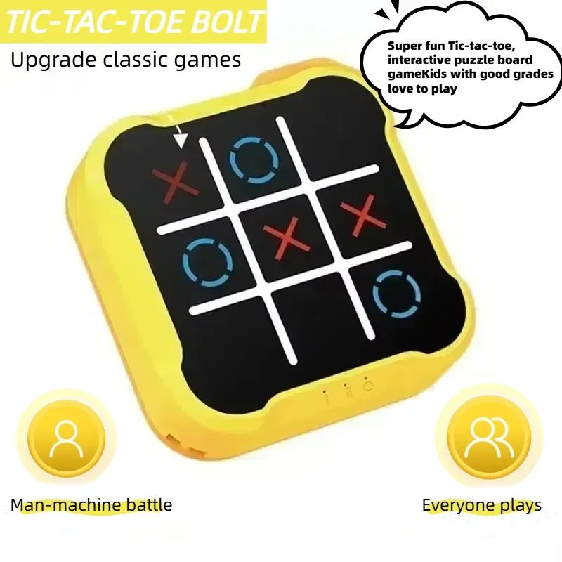 

Многофункциональная электрическая обучающая ручная игра TIC-TAC-TOE с болтами, упражнения на мышление, головоломка Монтессори, настольная игра для семьи