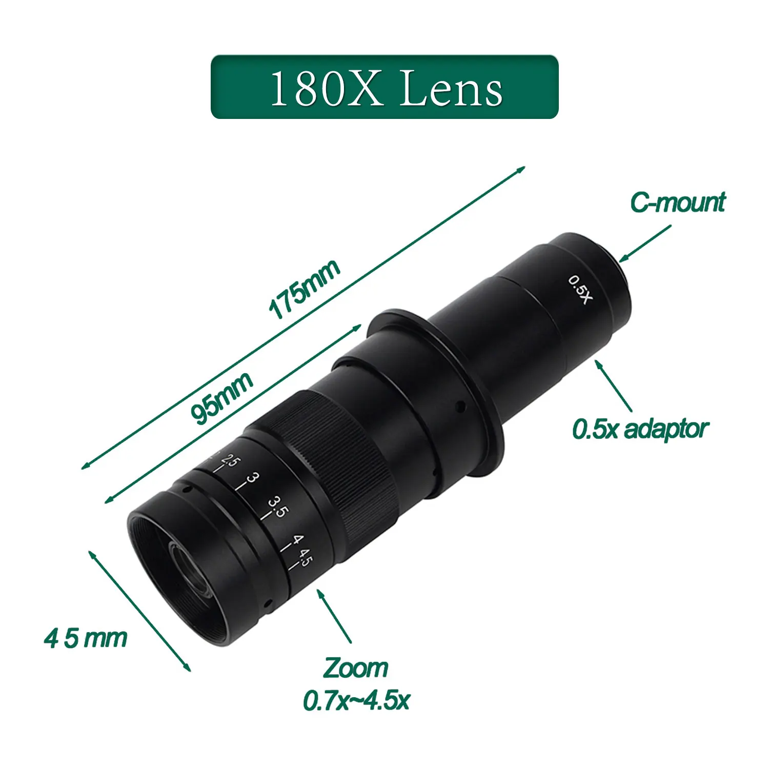 YIZHAN 4K 180X Lens Digital Microscope for Soldering 60MP HD Camera IMX415L HDMI USB Ring Light Adjustable Video Microscope