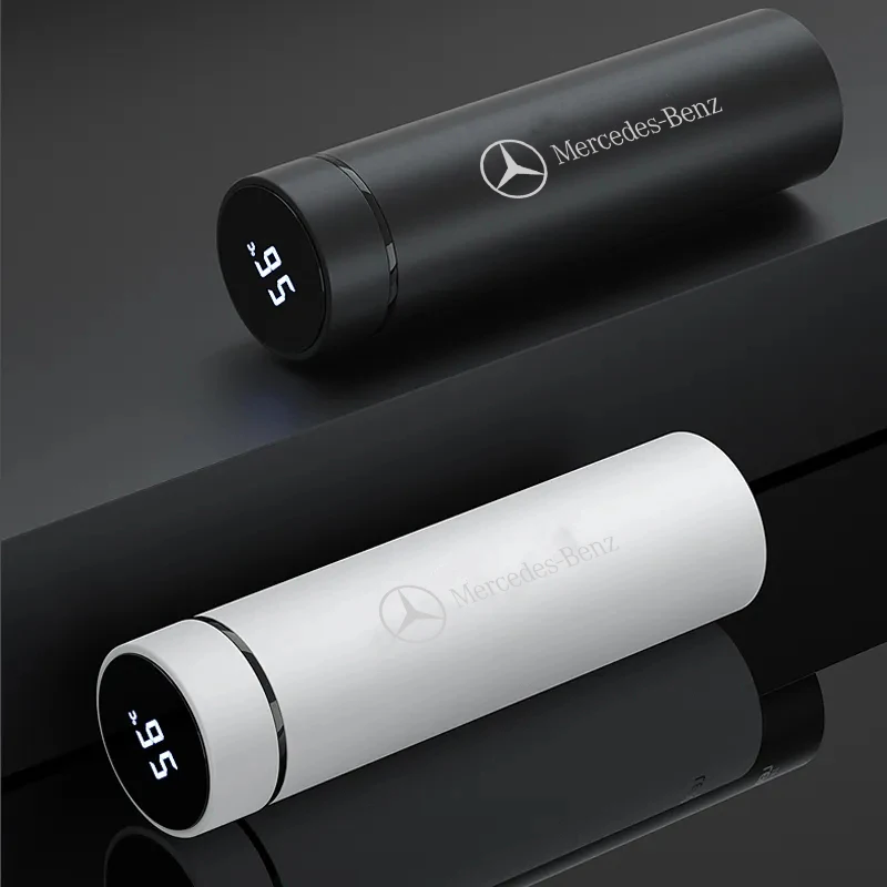 

Car 500ml Intelligent Temperature Display Insulating Cup For Mercedes Benz A B C E S V Class GLB GLC GLE Pilot SLK SLC Vito AMG