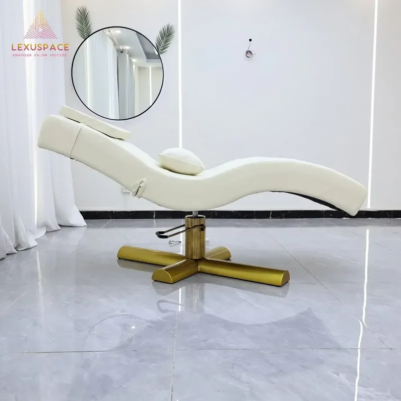 Hydraulic Cosmetics Lash Bed Salon Massage Tables Beds with PVC Cover