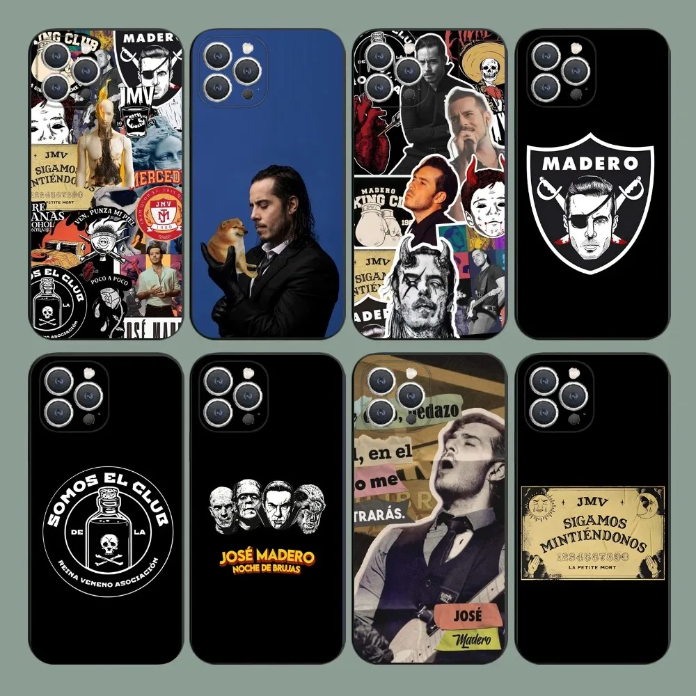 

J-Jose M-Madero Phone Case For iPhone 15,14,13,12,11,Plus,Pro Max,XS,X,XR,SE,Mini,8,7 Soft Silicone Black Cover