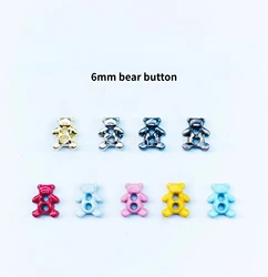 30pcs 6mm Mini Metal Buttons for 1Handmade Doll Clothes Round Buckles 2 Holes Scrapbooking Buttons Sewing Accessories