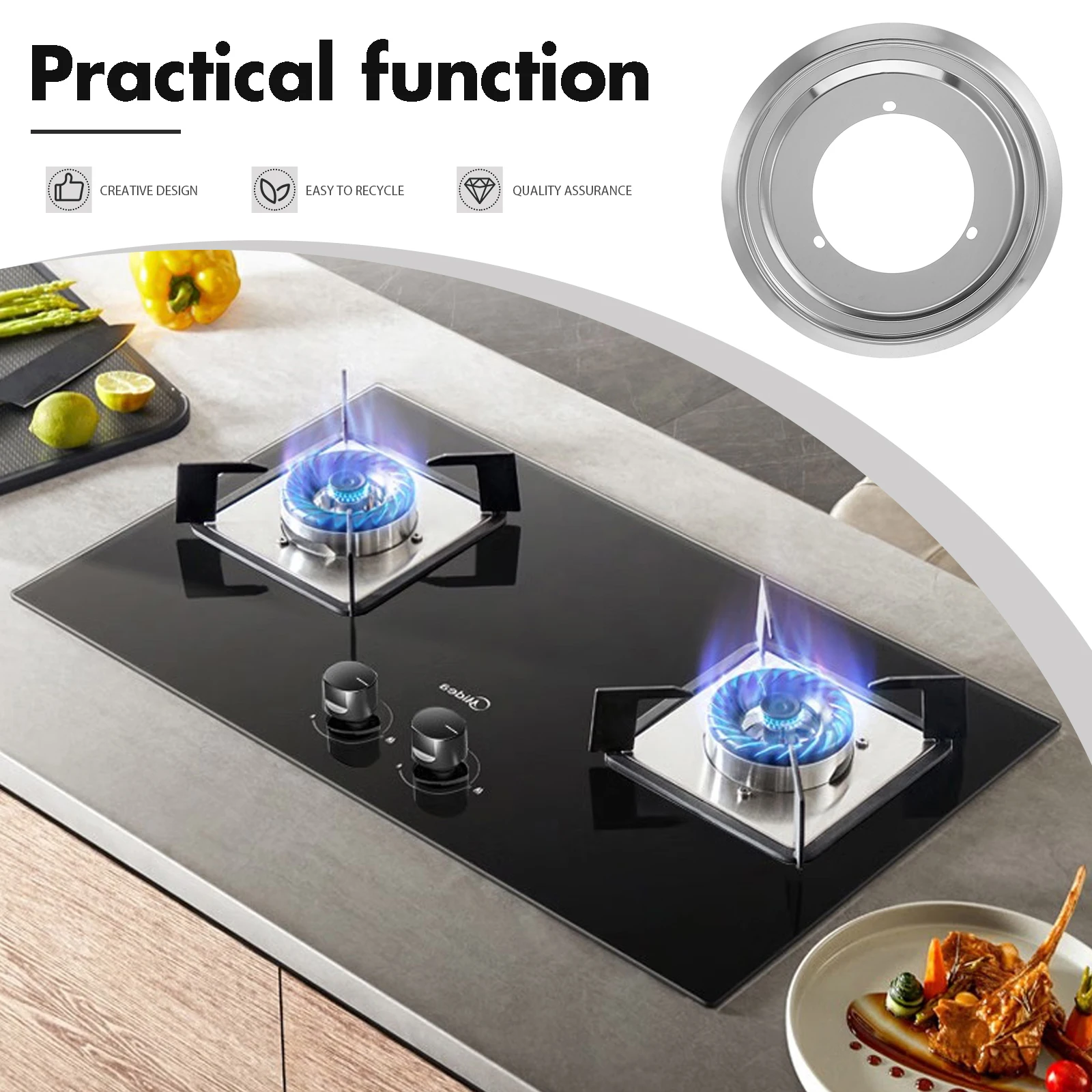 

Gas Stove Water Tray Drip Pan Replacement Kits Burner Range Cooktop Accessories Pans for Stoves Trays Cooktops