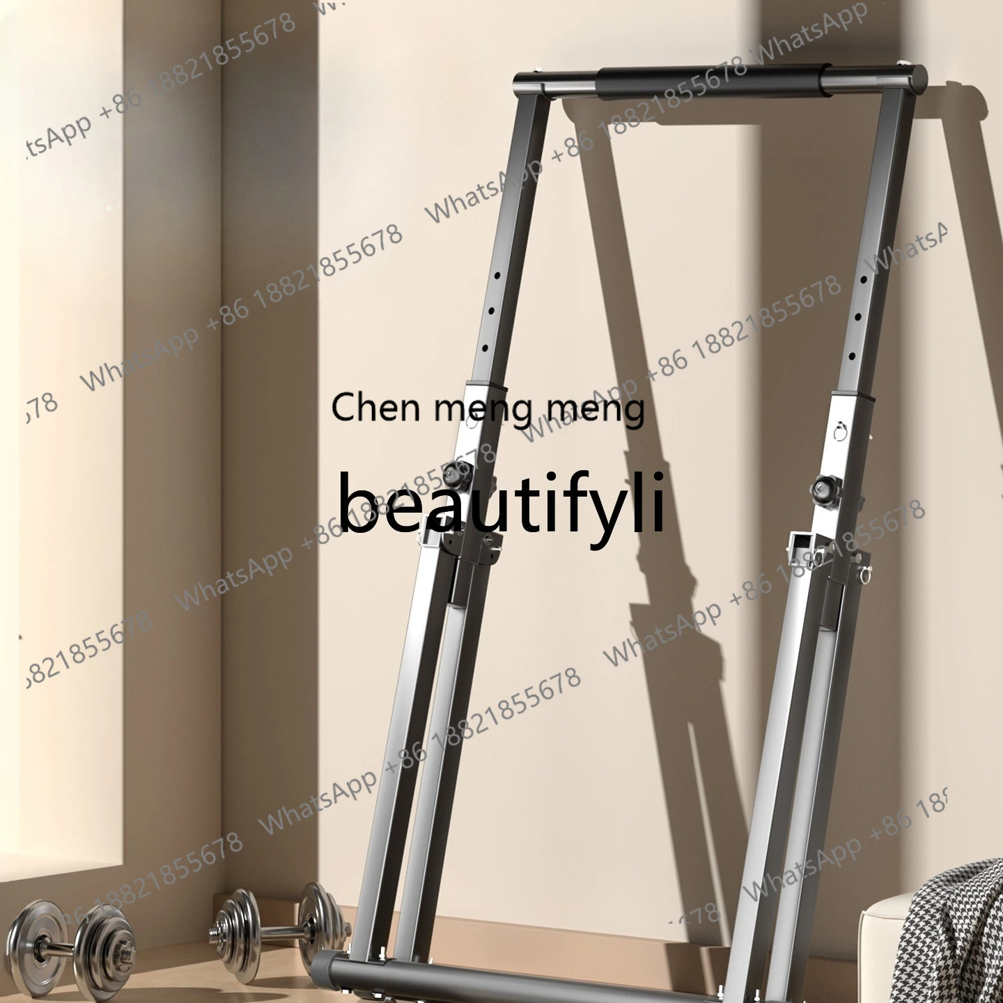 

Horizontal bar household indoor upward pull-up rack floor type, family training boom small fitness sports equipment