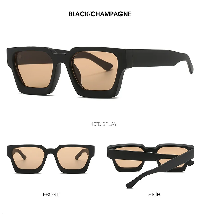 56010 Retro Quadratische Punk Sonnenbrille Frauen Männer Unisex Driving Shades Vintage Sonnenbrille Uv400 Gafas De Sol – Detail 11