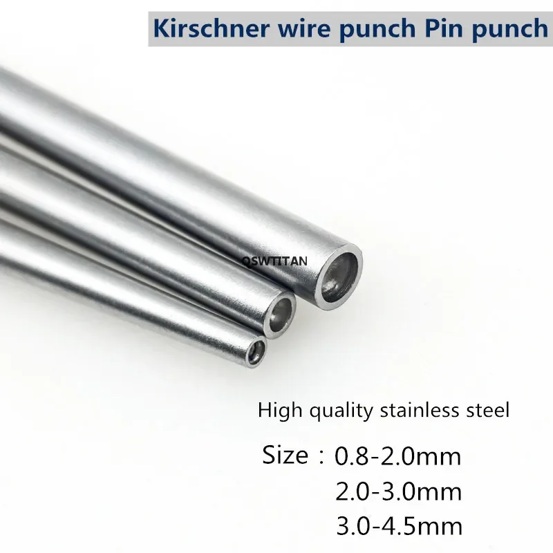 Kirschner wire punch Pin punch 0.8-2.0mm Stainless steel Veterinary orthopedics Instruments