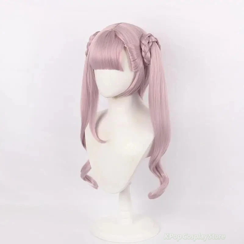 Anime la cent lignes dernière défense académie Tsukumo Kako Cosplay perruque fille rose tresse pince résistant à la chaleur synthétique perruque Halloween
