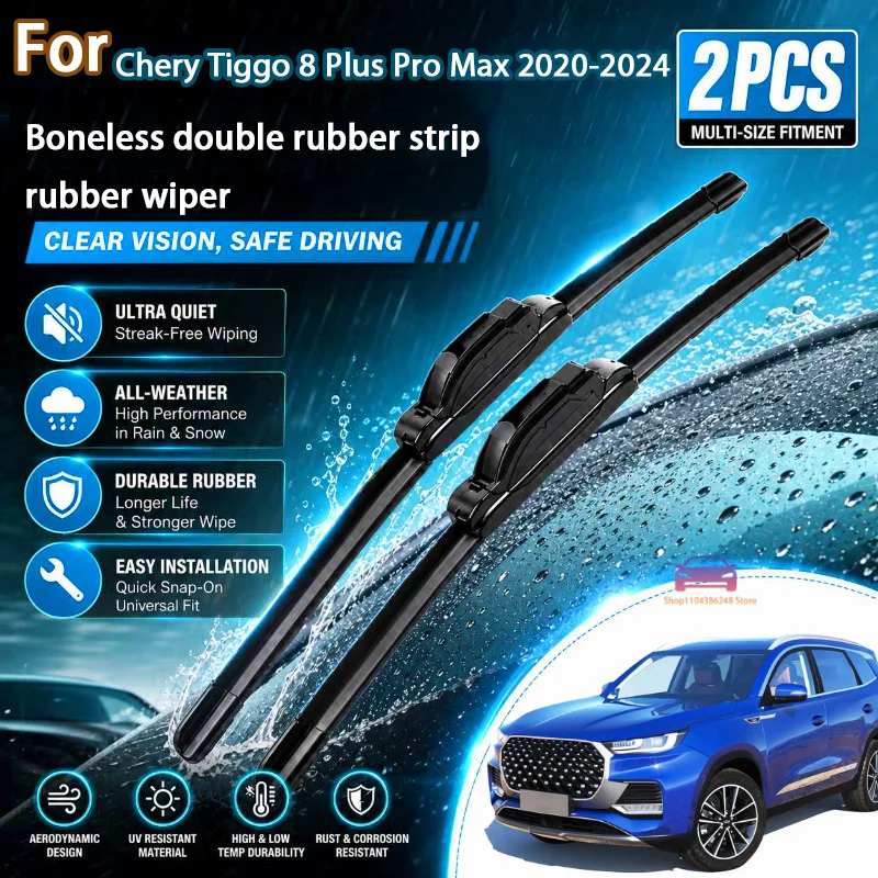 

Front Wiper For Chery Tiggo 8 Plus Pro Max 2020-2024 Windshield Windscreen Window Car Rain Brush 23"+18" Modification Parts