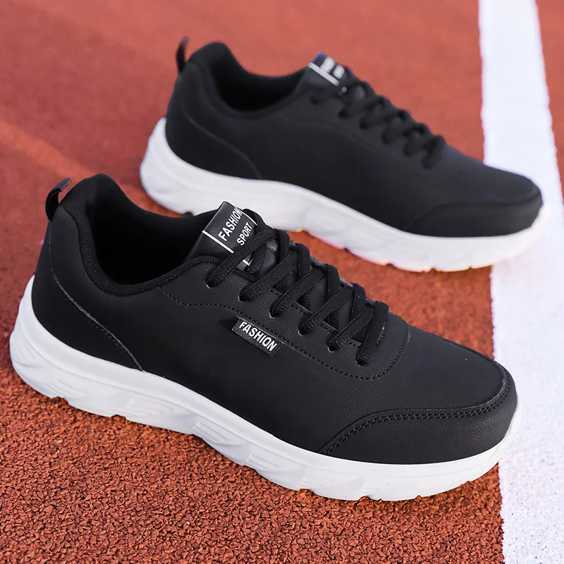 Leather Men\'s Running Shoes Trend Casual Shoes Breathable Leisure Male Sneakers Footwear Men Vulcanized Shoes Zapatillas Hombre