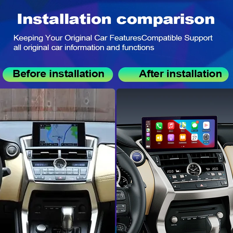 Yoza Carplay Car Radio For Lexus NX 2014-2016 Android11 Touch Screen Multimedia Player GPS Navigation Stereo 5G WIFI Gift Tools