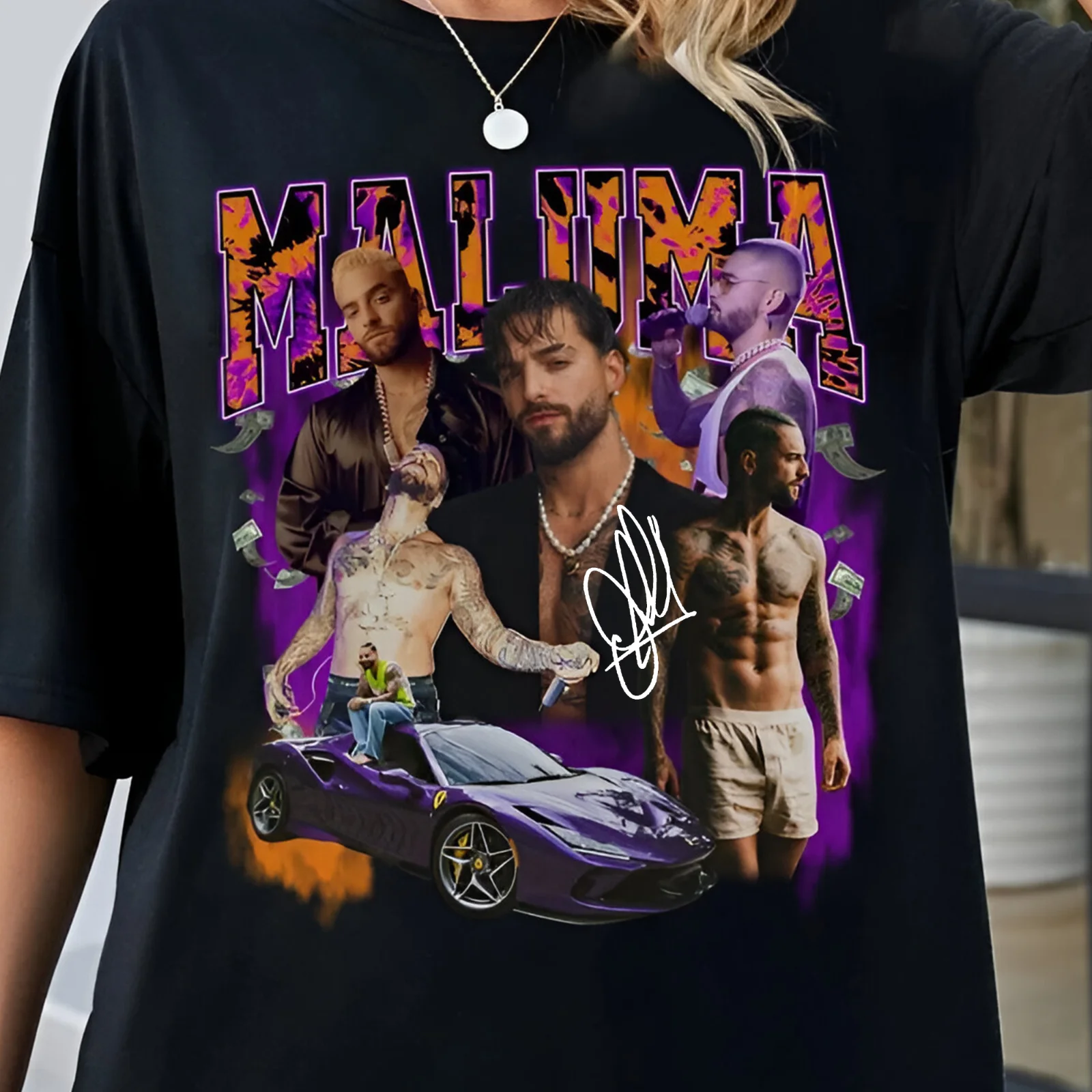 Rare Maluma Singer Men Black S-2345XL T-Shirt K917