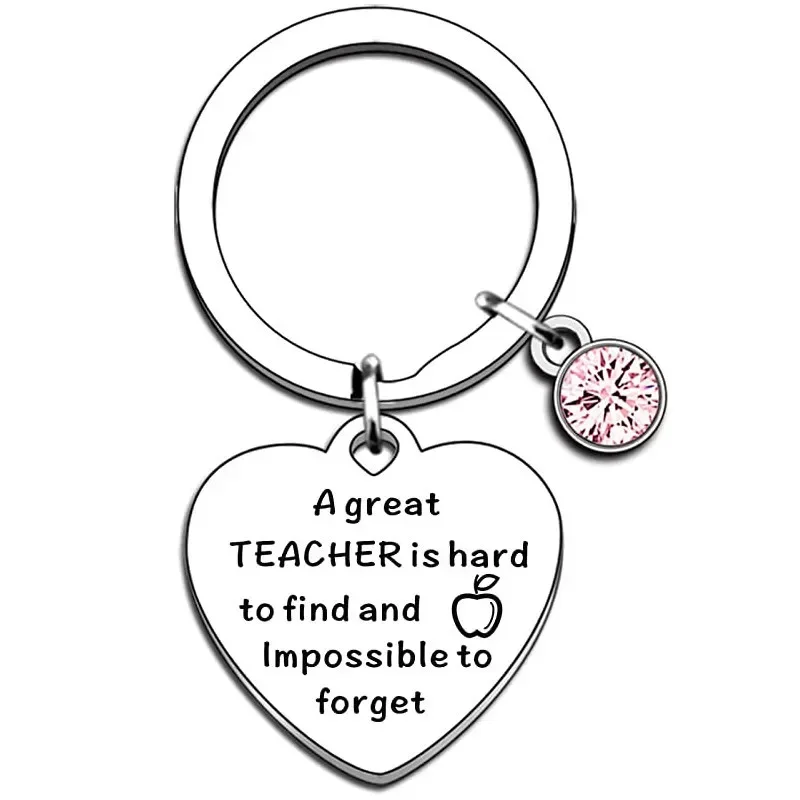 New A great teacher is hard to find Teacher Keychain Teachers ' Day gift  Key chain Keyring Holder Teacher Appreciation Gifts