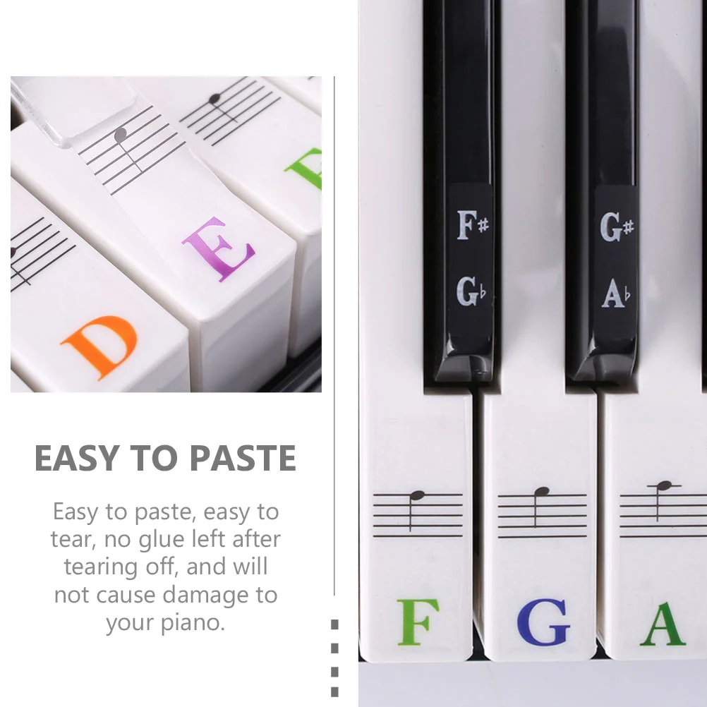 Sticker Simple Piano Stickers Printable Labels Practical Beginner Decal Accessories