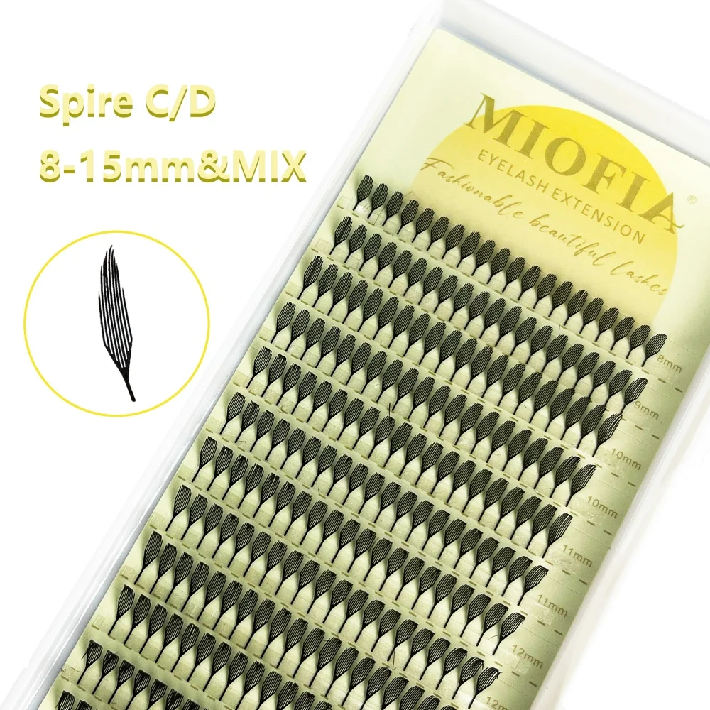 MIOFIA Tower Top Federförmige Wimpernverlängerung Comic Natürliche Leichtgewichtige Falsche Wimpern Vorgefertigte Fächerwimpern für Make-up-Tools – Detail 6