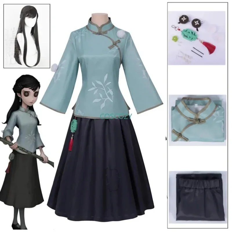 

VQi Shiyi Cosplay Costume, Antique Wig, Chinese Style Cheongsam Skirt for Women, Convention Event Costume